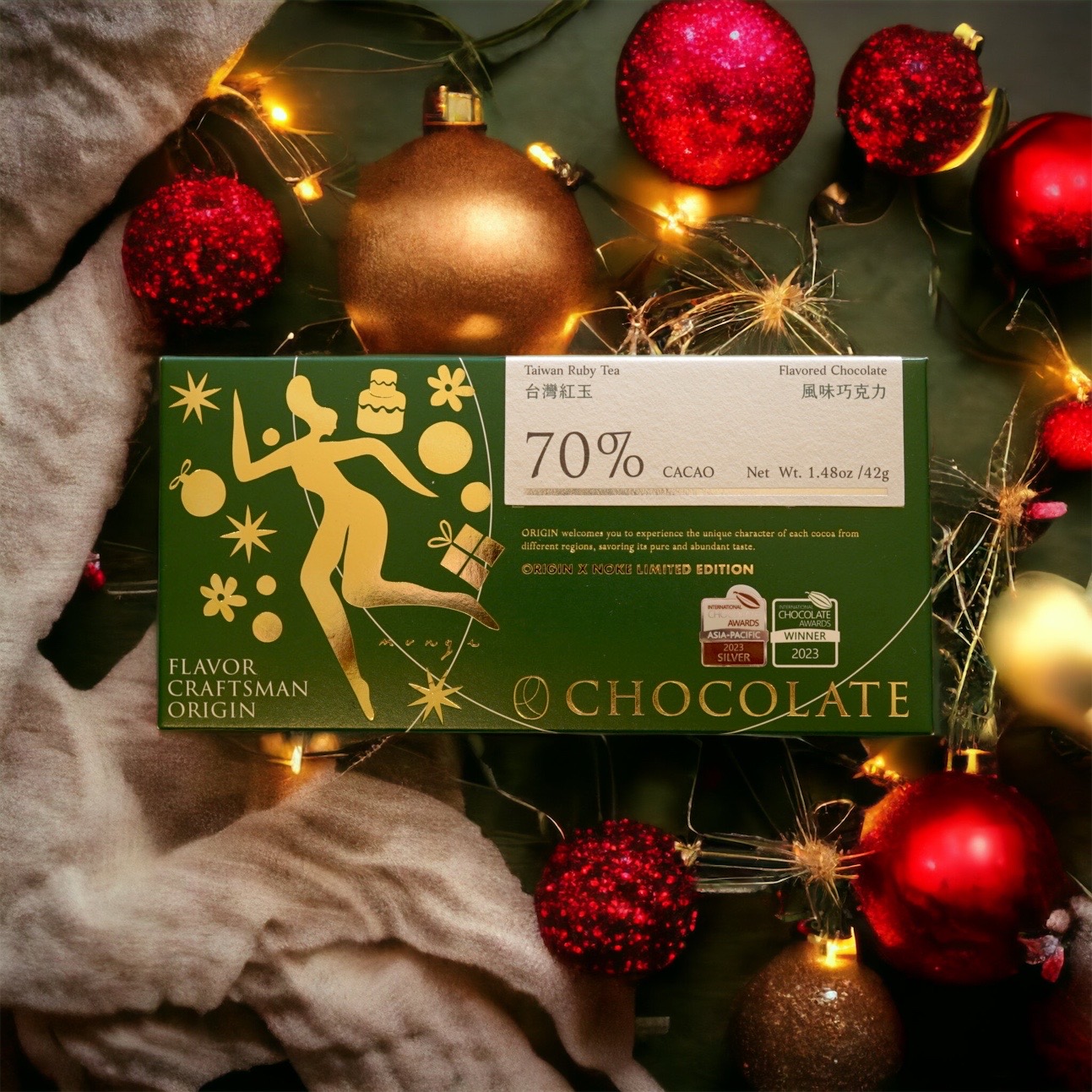 ORIGIN 巧克力參與「NOKE 忠泰樂生活」聖誕季活動 巧克力控的夢幻選擇！ORIGIN 聯名法國藝術家推聖誕限定包裝